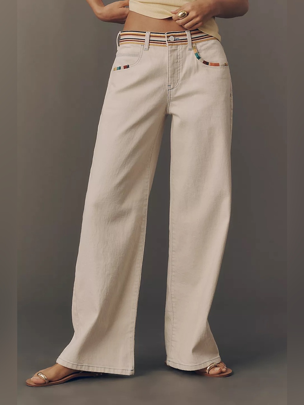 NWT Size 27 Tall - Anthro Pilcro Low-Rise Wide-Leg Jeans 99% Cotton (US$ 158)